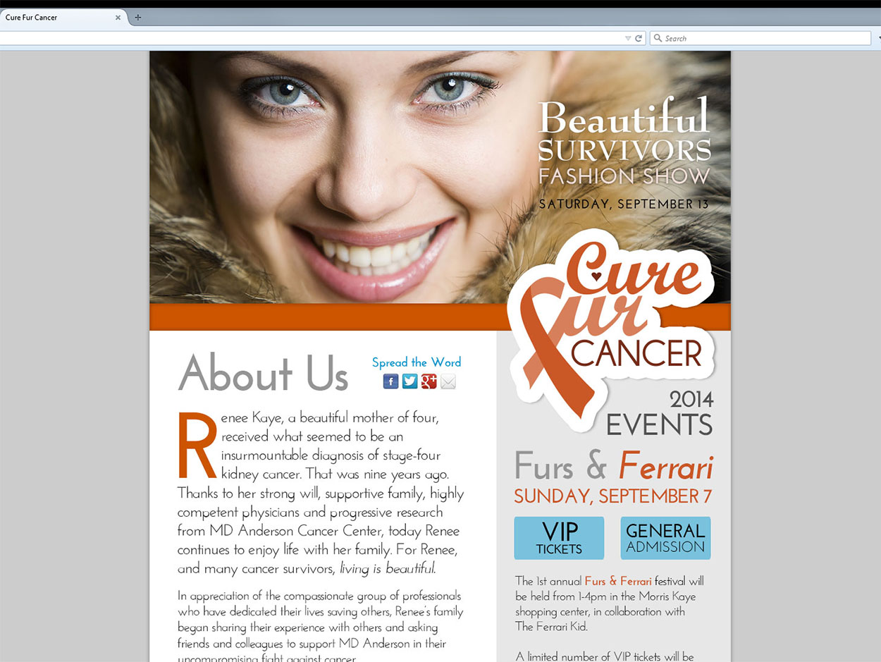 Cure Fur Cancer Charity Website