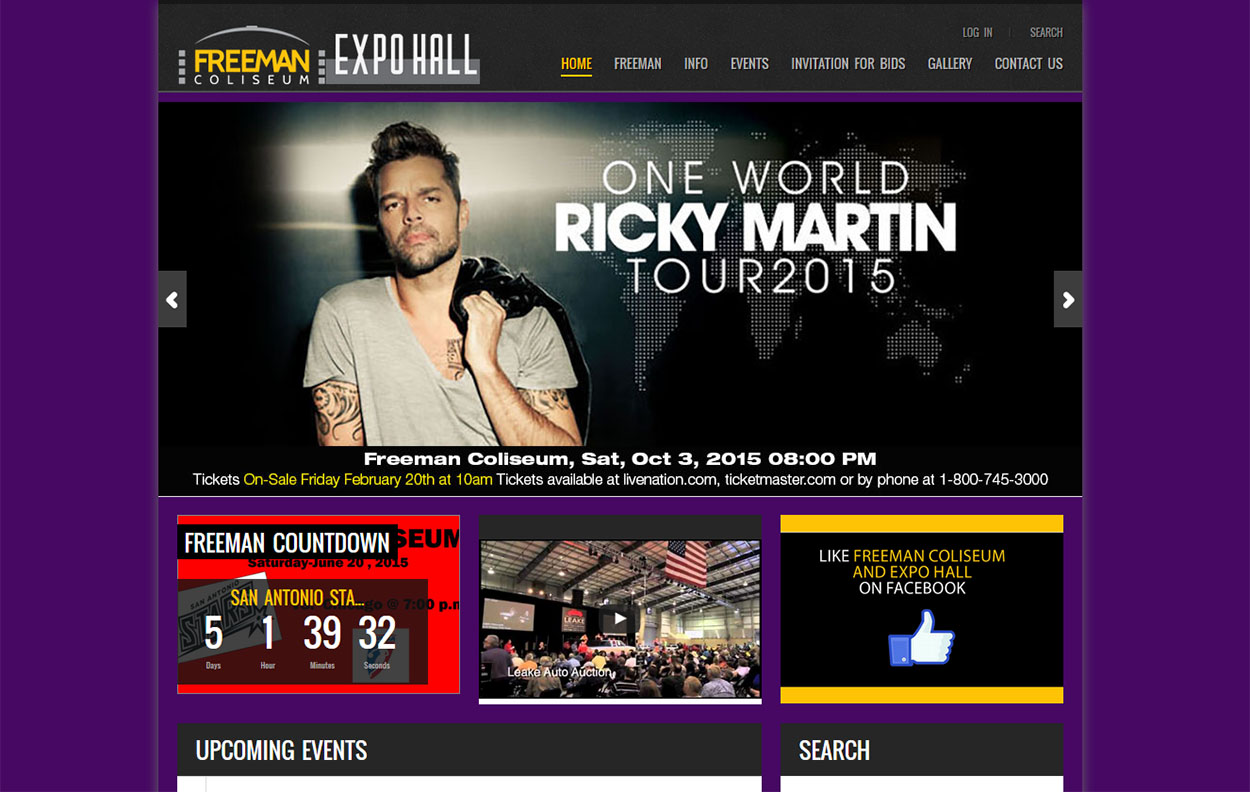 Freeman Coliseum Website